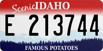 ID license plate E213744