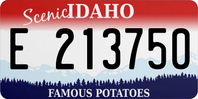 ID license plate E213750