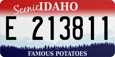 ID license plate E213811