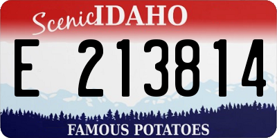 ID license plate E213814