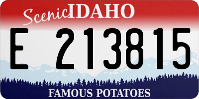 ID license plate E213815