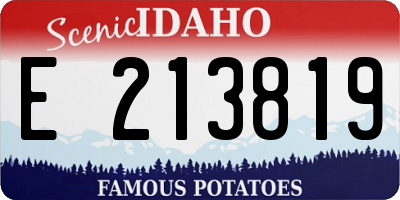 ID license plate E213819