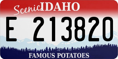 ID license plate E213820