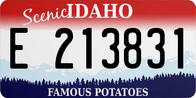 ID license plate E213831