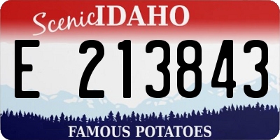ID license plate E213843