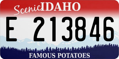 ID license plate E213846