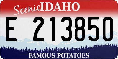 ID license plate E213850