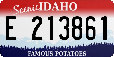 ID license plate E213861