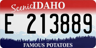 ID license plate E213889