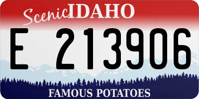 ID license plate E213906