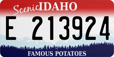 ID license plate E213924