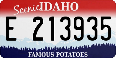 ID license plate E213935