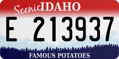 ID license plate E213937