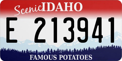 ID license plate E213941