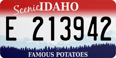 ID license plate E213942