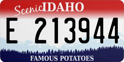 ID license plate E213944