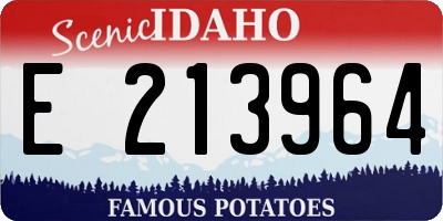 ID license plate E213964