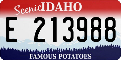 ID license plate E213988
