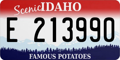 ID license plate E213990