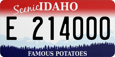 ID license plate E214000