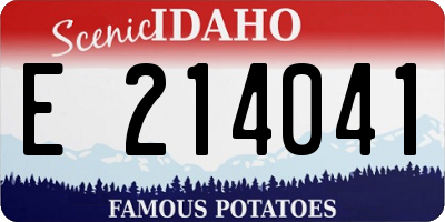 ID license plate E214041