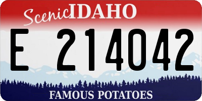 ID license plate E214042
