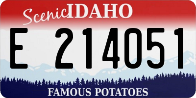 ID license plate E214051