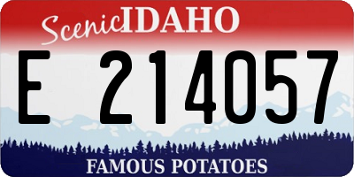 ID license plate E214057