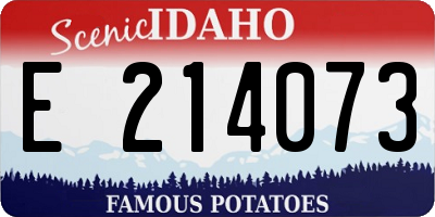 ID license plate E214073