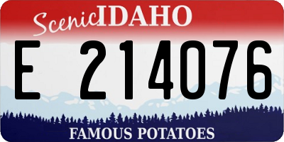 ID license plate E214076