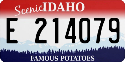 ID license plate E214079