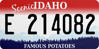 ID license plate E214082