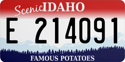ID license plate E214091