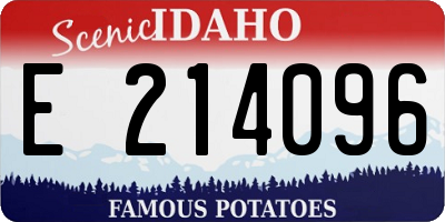 ID license plate E214096