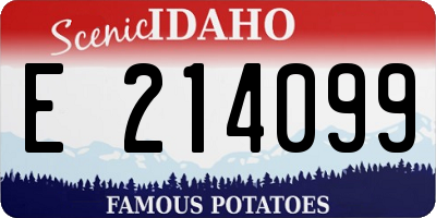 ID license plate E214099