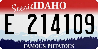 ID license plate E214109