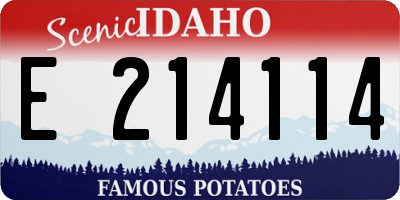 ID license plate E214114