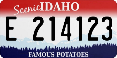 ID license plate E214123
