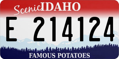 ID license plate E214124