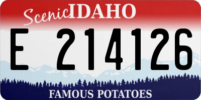 ID license plate E214126