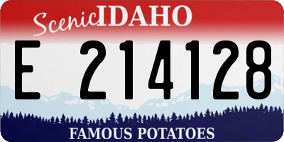 ID license plate E214128