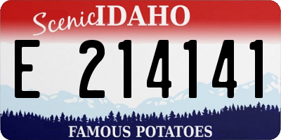 ID license plate E214141