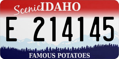 ID license plate E214145