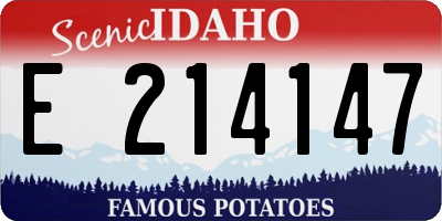 ID license plate E214147
