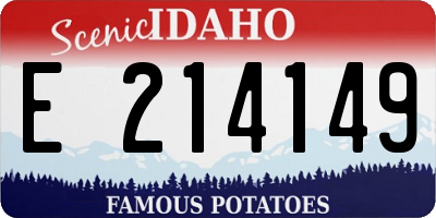 ID license plate E214149