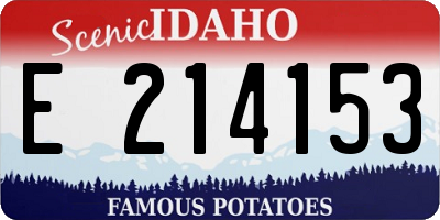 ID license plate E214153