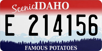 ID license plate E214156