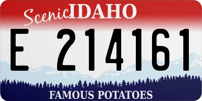 ID license plate E214161