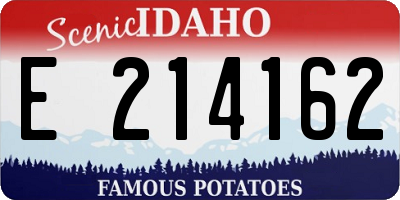 ID license plate E214162