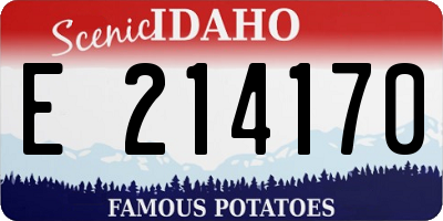 ID license plate E214170